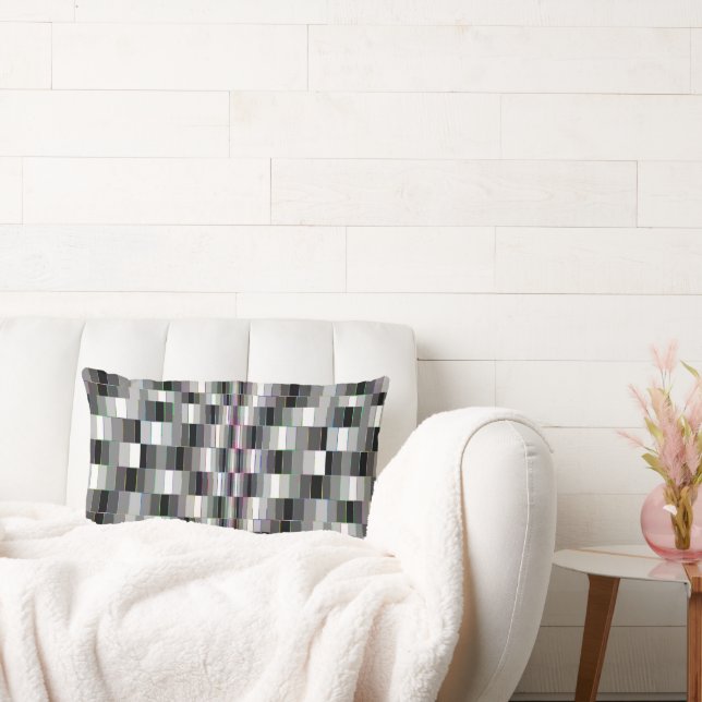 Curved Boxes Optical Illusion Lumbar Cushion (Couch)