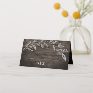 Curved Branches Wooden Wedding Place Card