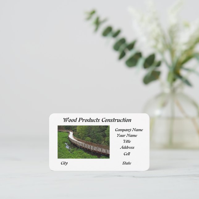 Curved bridge  business card (Standing Front)