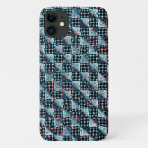 Curved chess squares exposed to destructive mosaic iPhone 11 case