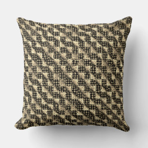 Curved chess squares exposed to destructive mosaic cushion