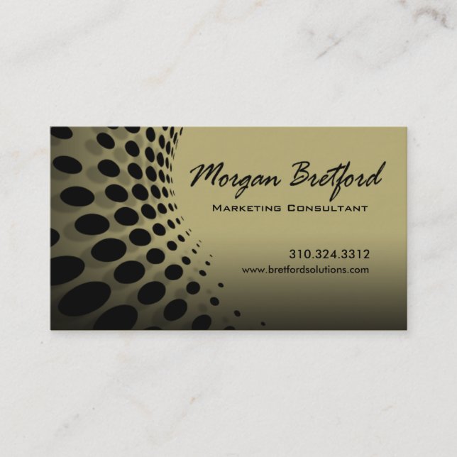 Curved Dots Marketing Consultant PR Image Director Business Card (Front)