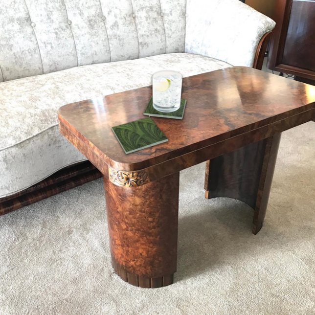 Curved Fan Rich Green Glass Coaster (Creator Uploaded)