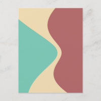Curved Geometric Shapes Green Brown