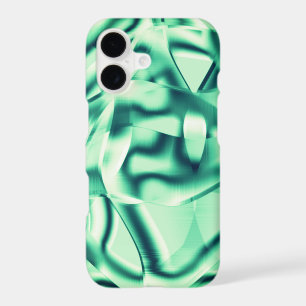 Curved green shapes of acrylic, showy mint shades