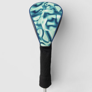 Curved greenish blue shapes, showy cyan tones Some Golf Head Cover
