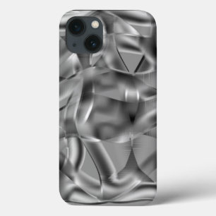 Curved grey shapes, with showy tones iPhone 13 case
