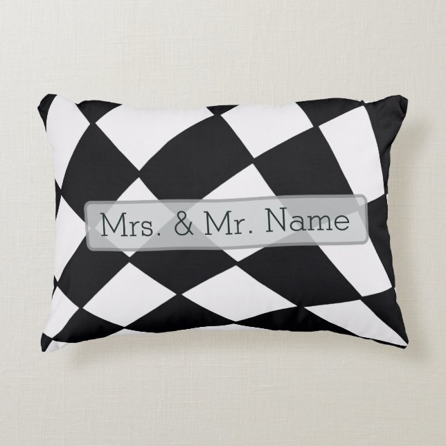 Curved Grid | Modern  Decorative Cushion (Front)