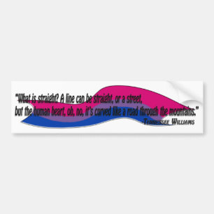 Curved Heart/Bi Pride Bumper Sticker