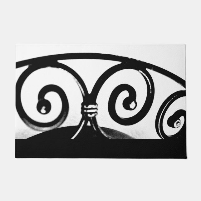 Curved Iron Art  Doormat (Front)