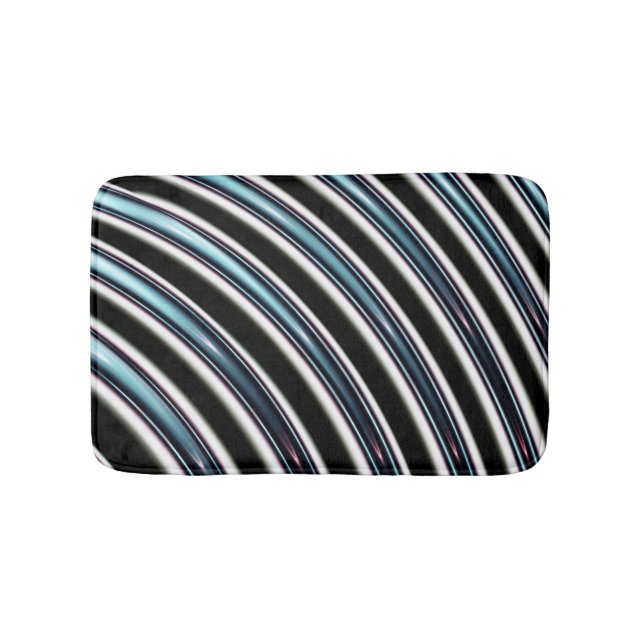 Curved Lines Close Up Of A Fractal Bath Mat (Front)