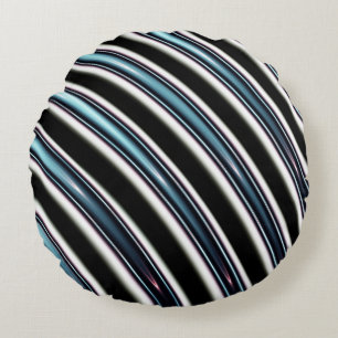 Curved Lines Close Up Of A Fractal Round Cushion