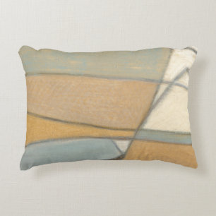 Curved Lines & Muted Earth Tones Decorative Cushion