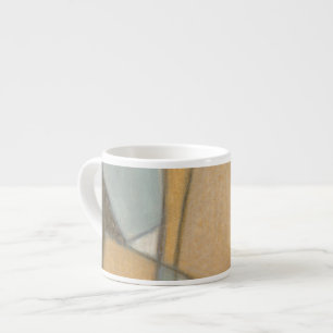 Curved Lines & Muted Earth Tones Espresso Cup