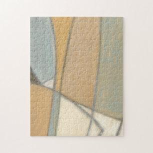 Curved Lines & Muted Earth Tones Jigsaw Puzzle