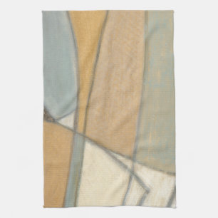 Curved Lines & Muted Earth Tones Tea Towel