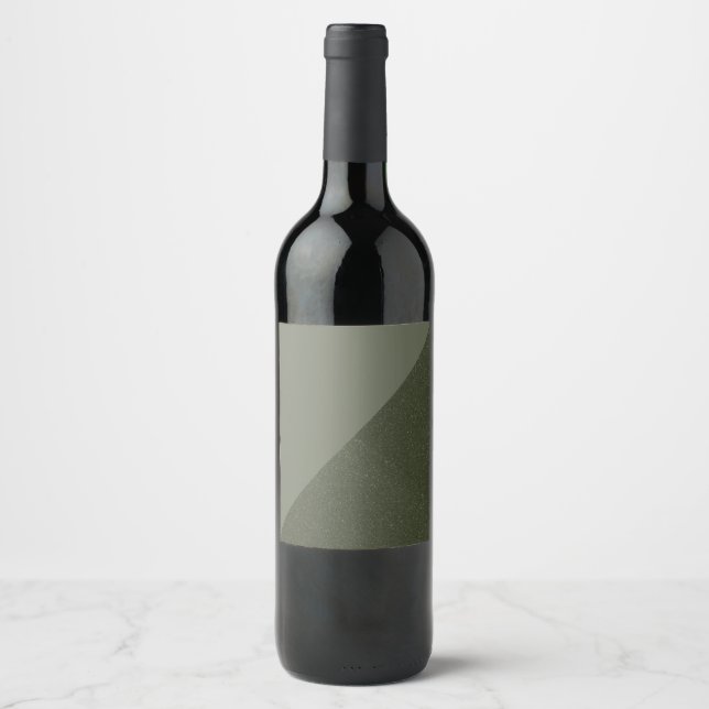 Curved Moss Green Bottle Label Set (Front)