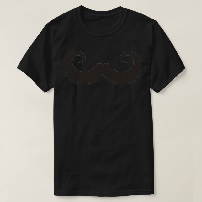 Curved Moustache 1 T-Shirt (Design Front)