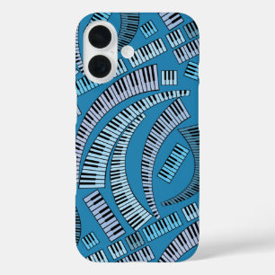 Curved Piano Keys iPhone 16 Case