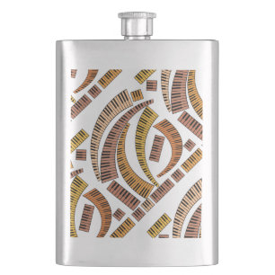 Curved Piano Keys Hip Flask