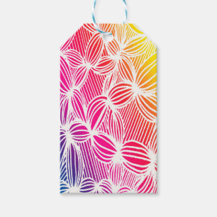 Curved rainbow lines gift tags