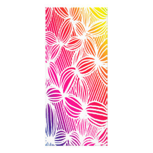 Curved rainbow lines rack card