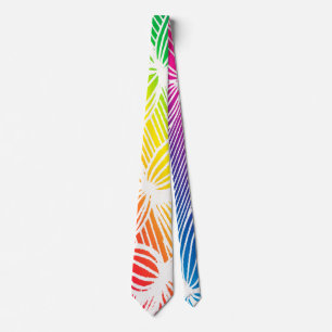Curved rainbow lines tie