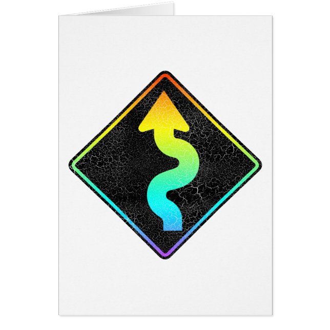 curved road ahead street sign (Front)