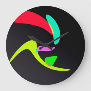 Curved shapes large clock