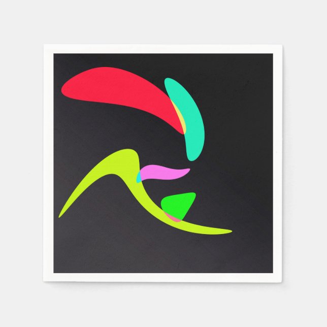 Curved shapes napkin (Front)