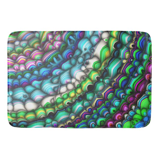Curved Spectral Shapes Bath Mat (Front)