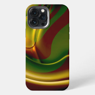 Curved spiral in polished and inflated sepia green iPhone 13 pro max case