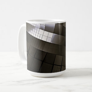 Curved Steel Matrix Coffee Mug