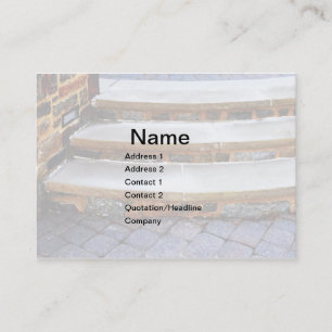 curved stone steps business card