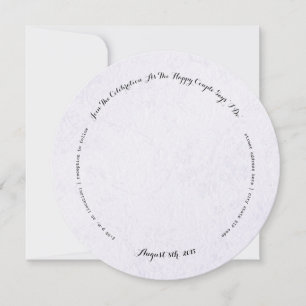 Curved Text Round Invitation