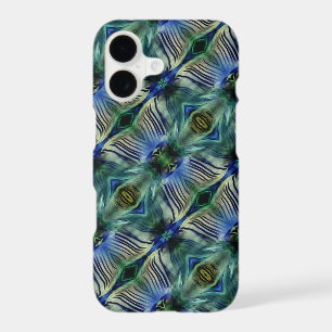 Curved transverse stripes in showy green and blue