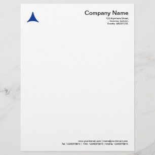 Curved Triangle - Navy Blue Letterhead