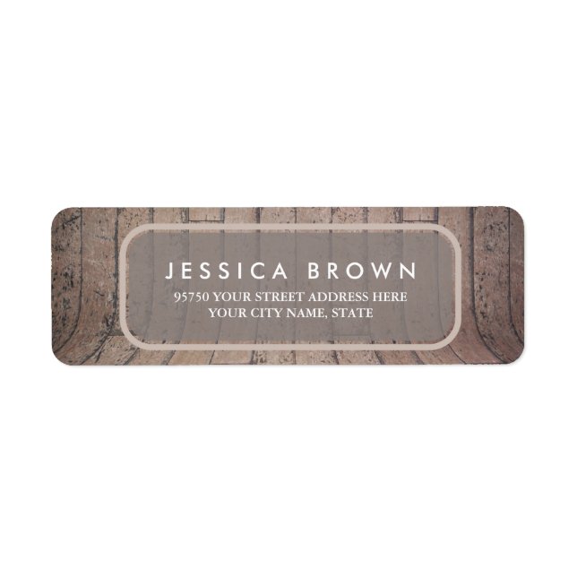 Curved Wooden Backdrop custom return address label (Front)