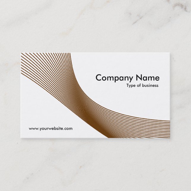 Curves - Brown on White Business Card (Front)