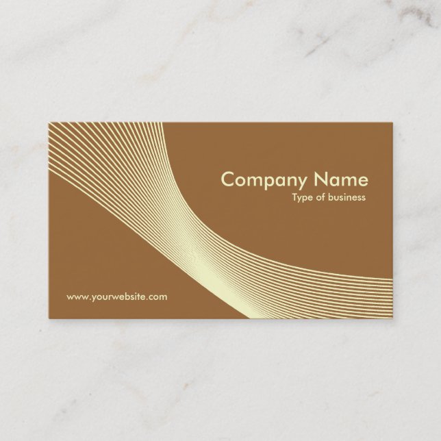 Curves - Cream on Brown 996633 Business Card (Front)