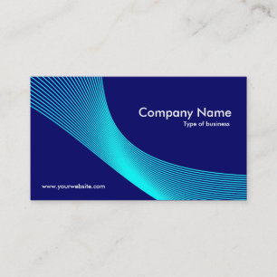 Curves - Cyan on Dark Blue 000066 Business Card