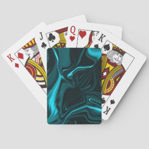 Curves or undulations blue cyan and dark fund playing cards