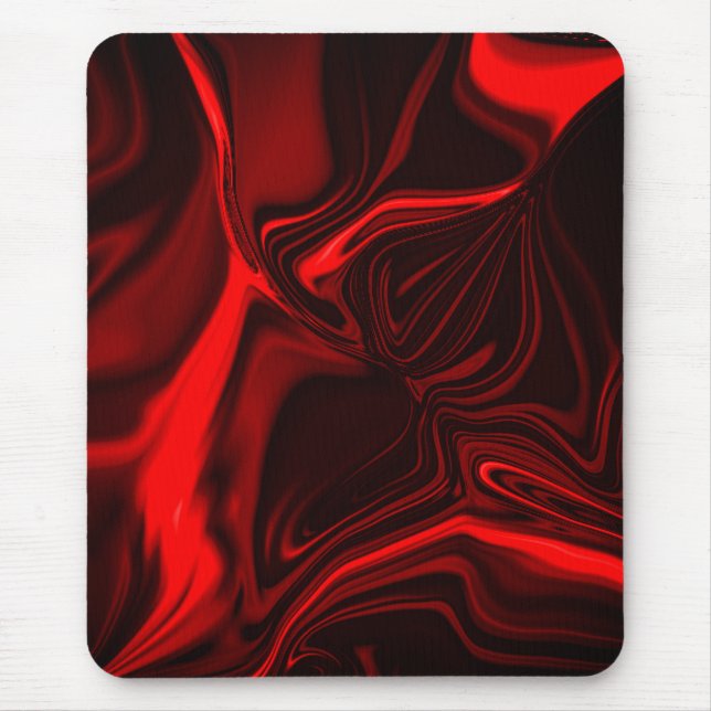 Curves or undulations red, over dark fund mouse pad (Front)