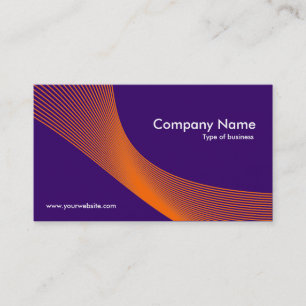 Curves - Orange on Deep Purple 330066 Business Card