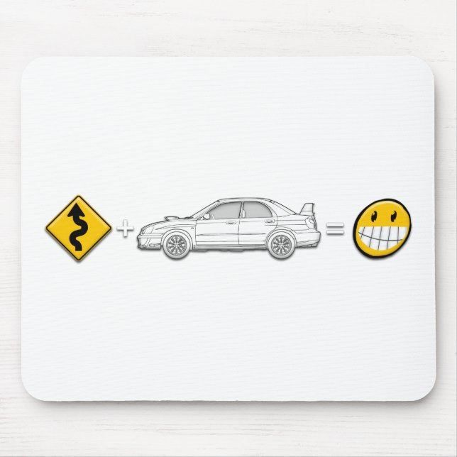 Curves, Subaru, equals fun Mouse Pad (Front)