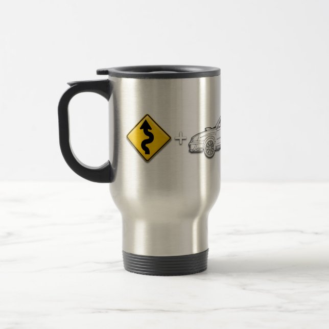 Curves, Subaru, equals fun Travel Mug (Left)