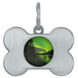 Curving Aurora Pet ID Tag