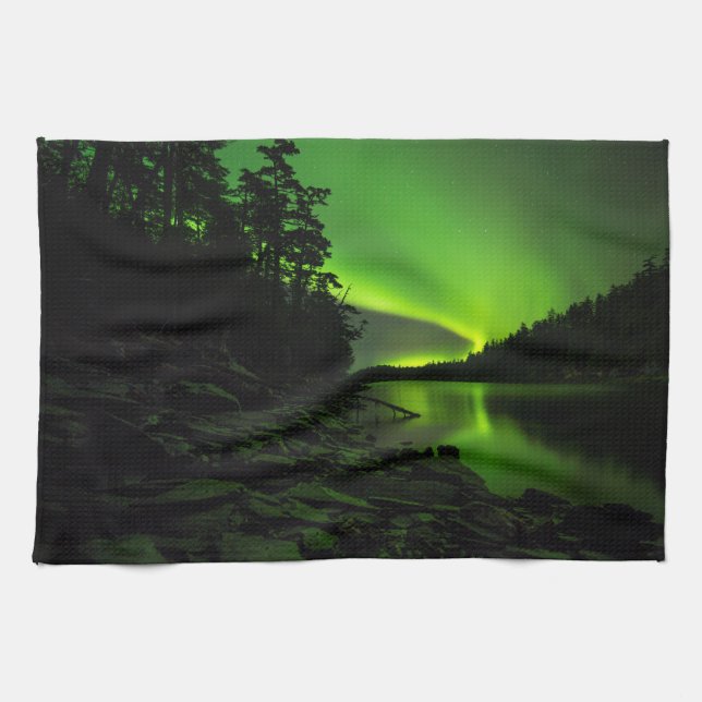 Curving Aurora Tea Towel (Horizontal)