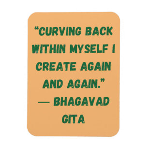 Curving Back Within Myself Bhagavad Gita Magnet