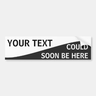 Curvy Black and White Template Bumper Sticker